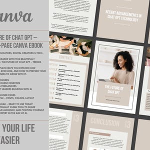 AI Trends eBook: ChatGPT Future, Canva Editable (Digital PDF)