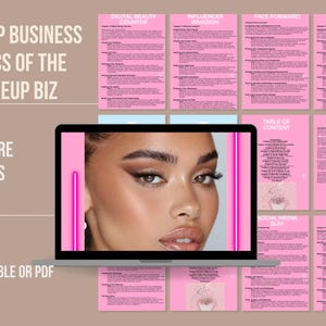 Makeup Business Guide | Editable Canva eBook for Beauty Entrepreneurs | Start Your Brand & Build Success – Beginner-Friendly Manual