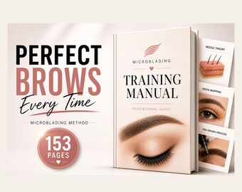 Guide till perfekta bryn varje gång | Microblading-utbildningsmanual i PDF-format | Brynmetoden från nybörjare till proffs | Steg-för-steg-kurs i microblading