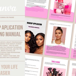 Makeup Course Manual – 150 Page Editable Beauty Training Guide for Professional Makeup Artists, Educators, Schools & Online Course Creators