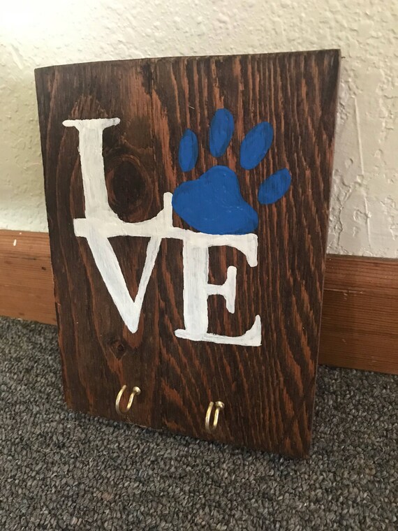 wooden dog leash holder etsy