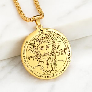 1st Pentacle of the Sun Talisman - Seal of Solomon Amulet - Kabbalistic Solar Protection and Blessing Pendant - Esoteric Gift