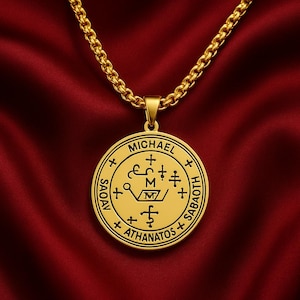 Archangel Michael Protection Talisman - Divine Guardian Angel Amulet - Spiritual Shield Against Negative Energy - Esoteric Magic Pendant