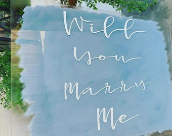 Custom Acrylic Wedding Welcome Sign | Personalized Elegant Wedding Decor | Modern Frosted & Clear Acrylic Ceremony Sign, Engagement