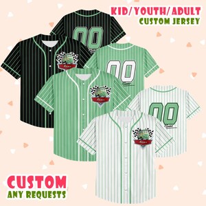 Customized Name Number Cars Movie Baseball Jersey, Fillmore Baseball Jersey, Baseball Lovers, Team Custom Jersey, Kid Jersey 2425DNCJS8