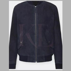 Blue Suede Trucker Jacket: Western Cowboy Style - Handmade