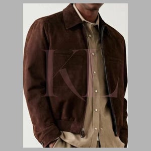 Men&#39;s Suede Trucker Jacket: Handmade Western Style Leather Cowboy Biker