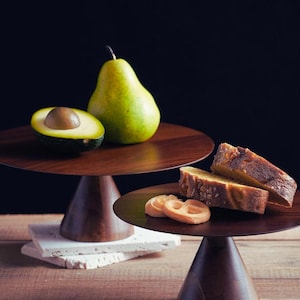 Home Kitchen Acacia Wood High Cake Stand