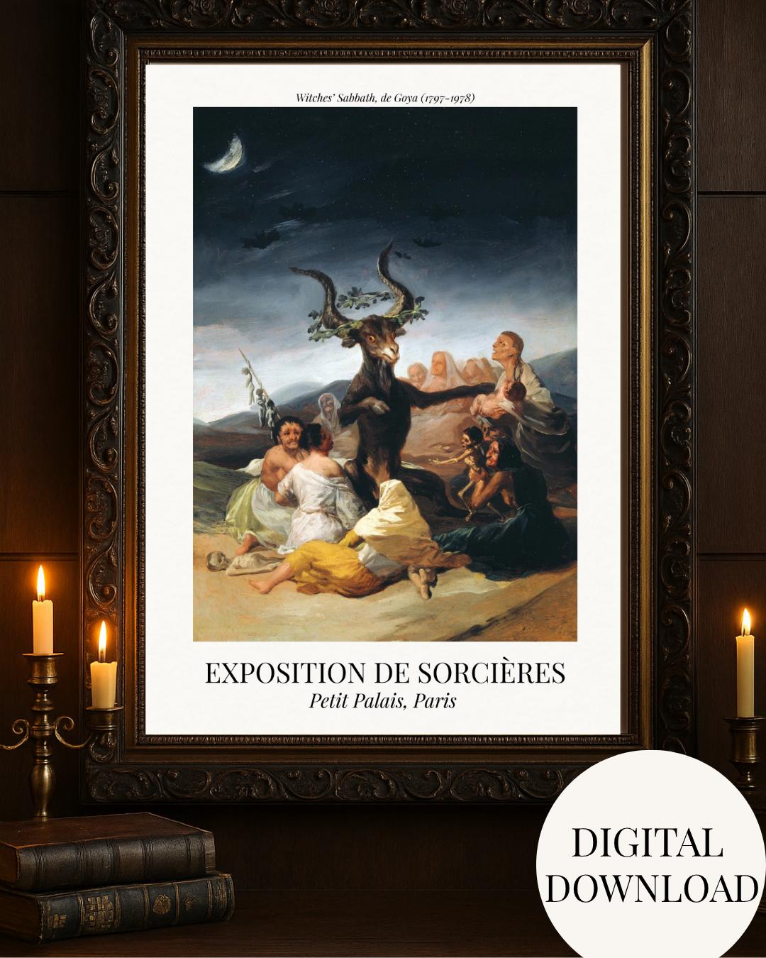 The Witches Sabbath - Vintage Occult Wall Art, Dark Gothic Digital ...