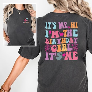 Personalized Birthday Girl Shirt: Custom Name & Age, It&#39;s Me Hi
