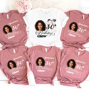Personalisiertes Geburtstags-Foto-Shirt 30. Geburtstag: Personalisiertes Gesichts-Party-T-Shirt