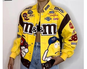 M&M's レースジャケット M&M NASCAR Vintage Racing Adult Jacket Fully Embroidered and