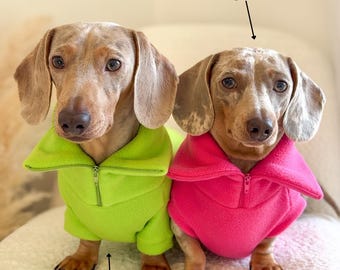 Dachshund Fleece | Sausage Dog Jumper 1/4 Zip