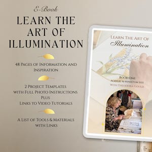 Blattgoldmalerei für Anfänger. Schritt-für-Schritt E-Book mit Video Tutorials & Materialliste