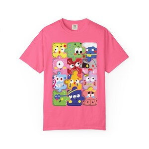 Copia di una maglietta colorata con un personaggio dei cartoni animati, divertente maglietta grafica per bambini e adulti, abbigliamento casual, idea regalo, magliette carine
