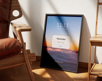 Poster "11:11 – Make a Wish" Printed | Mystical & Positive Wall Art | Multiple Sizes | Perfect Gift for a Friend | November 11 | English