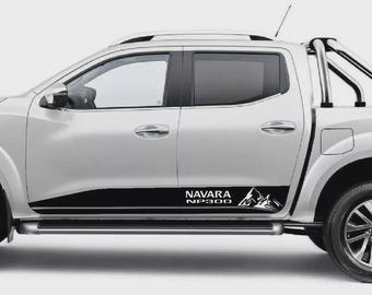 Adesivi laterali a strisce adatti per Nissan Navara Rocker su entrambi i lati NP300 S SV SL SR