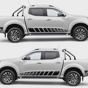 Fits N Guard Nissan Navara Rocker Side Stripe Graphics Both Sides Decals