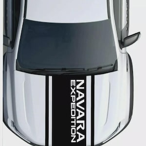 Fits Nissan Navara Bonnet Stripe Graphics Any Year Decals Stickers