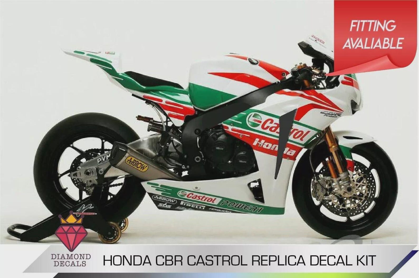 Honda Castrol Track Day Motorbike Vinyl Graphics Kit Decals Any Year - Etsy
