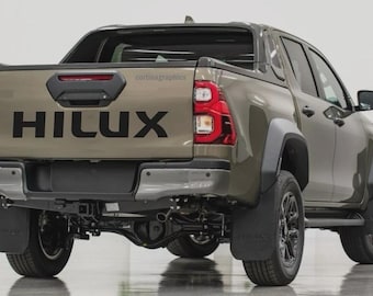 Past op Toyota Hilux achterklepstickers Hilux-graphics stickers in elke kleur