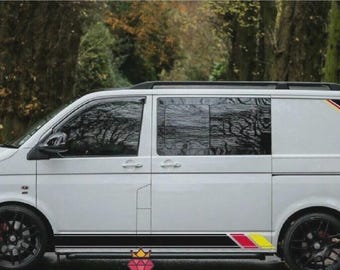 Racing Side Stripe Decals For VW T4 T5 T6 Transporter – Campervan & Motorhome Styling Kit (Left & Right)