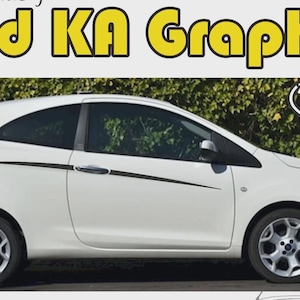 Fits Ford KA Upper Body Panel Side Stripes Decals Graphics Both Sides