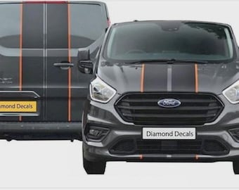 Adatto per adesivi a strisce posteriori e cofano personalizzati Ford Transit 2012-2025.