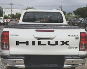 Past op Toyota Hilux achterklepstickers Hilux-graphics stickers in elke kleur