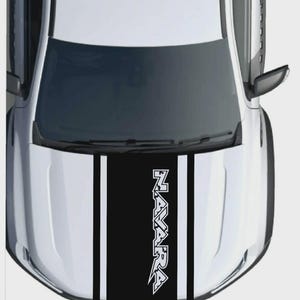 Fits Nissan Navara Bonnet Stripe Graphics Any Year Decals Stickers