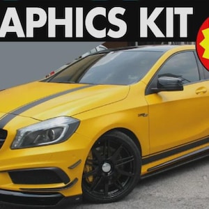 Fits Mercedes Benz A Class Graphics Bonnet Roof Rear Side Stripes Decals