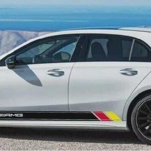 Fits Mercedes Benz Side Stripes Graphics Both Sides Decals A Class AMG