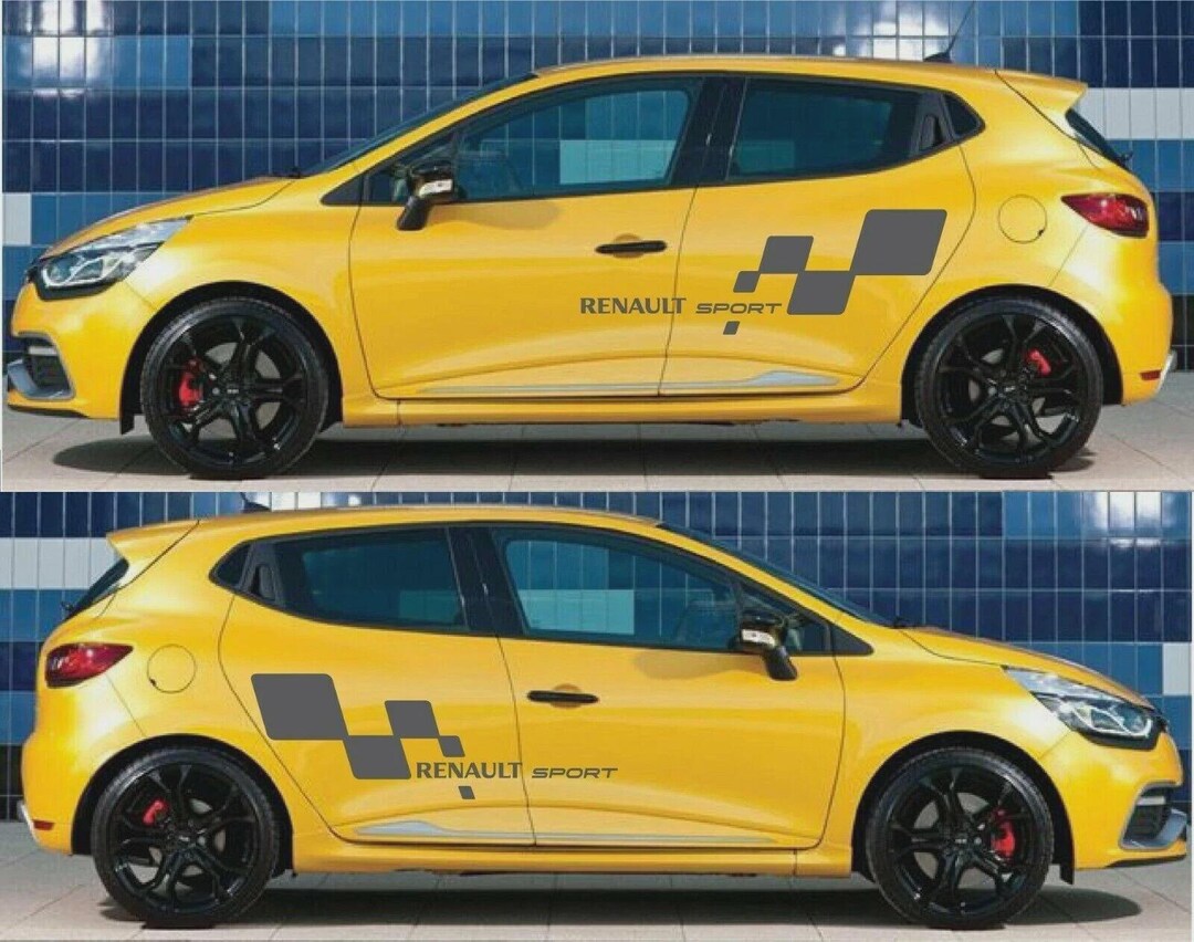 Renault Window Graphics Fits Renault Clio Sport Graphics Door Decals Any Colour Stickers Both ...