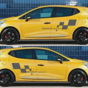 Fits Renault Clio Sport Graphics Door Decals Any Colour Stickers Both Sides