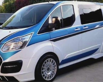Passend für Ford Übergang Custom Full M Sport Grafik Kit Abziehbilder Jedes Logo SWB