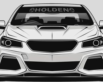 ホールデン全モデル対応 サンストリップ ビニールグラフィック デカール フロントガラスバナー