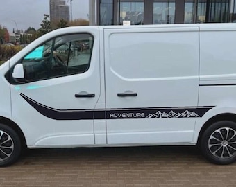 Per Renault Trafic 2 3 Camper Van MK2 MK1 MK3 2 Pezzi Adesivi Laterali Per Portiera Auto Mountain Adventure Grafica Decalcomanie In Vinile Accessori - Foto 5