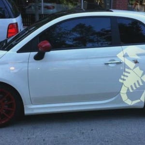 Fits Fiat 500 595 Abarth Large Scorpion Decal Both Sides Custom Graphics