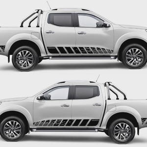 Fits N Guard Nissan Navara Rocker Side Stripe Graphics Both Sides Decals