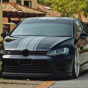 Fits VW Volkswagen Golf Bonnet Roof and Rear Stripes Decals Any Year Custom