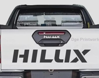 Past op Toyota Hilux achterklepstickers Hilux-graphics stickers in elke kleur
