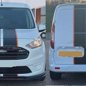 Convient aux autocollants Ford Transit Connect Graphics pour capot et bandes de protection pour portière arrière