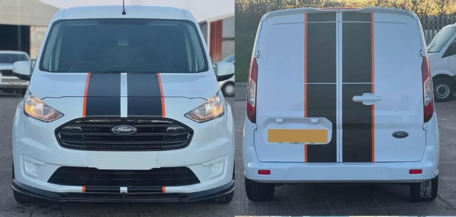 Protection Pare-Chocs Arrière Fibre Carbone Pour Ford Transit - Sticker Seuil Coffre