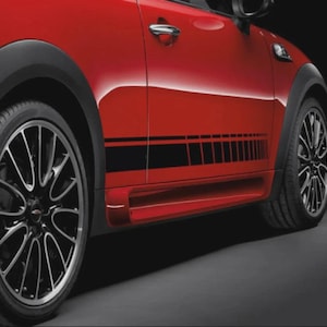 Fits Mini Cooper JCW Side Stripes Graphics Decals Both Sides Any Colour F56
