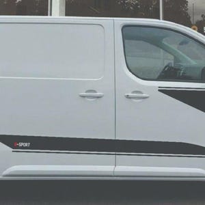 Fits Peugeot Expert Graphics Side Bonnet Stripes Wing Decals Both Sides