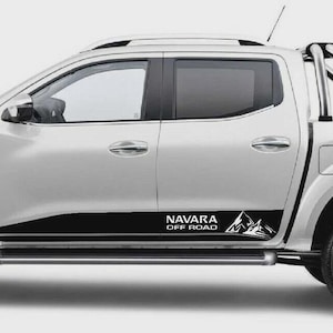 Fits Nissan Navara Side Stripes Vinyl Graphics Both Sides Decals Mountains