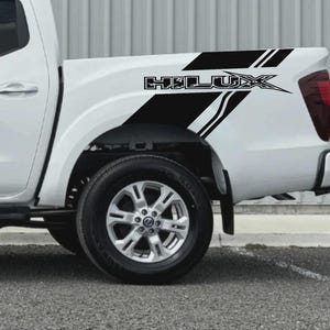 Fits Toyota Hilux Side Bed Stripe Graphics Decals Both Sides