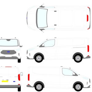 Ford Transit Custom 2024-2025 Vehicle Template Mock Up Design Download L1H1 SWB