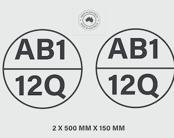 Runde Boot Rego Aufkleber x2 Boot Zahlen JEDE FARBE Premium Vinyl