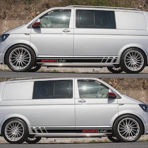 Fits VW Transporter Graphics Side Stripes Camper Decals T4 T5 T6 Both Sides